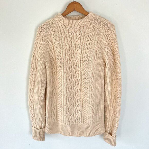 Handmade Sweaters - Hand Knit Wool Fisherman Sweater